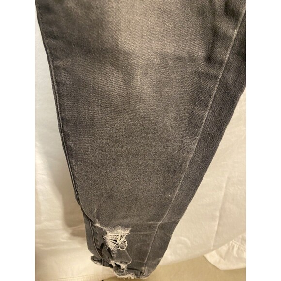 KanCan Austen Distressed High Rise Grey Wash Black Ankle Skinny Jeans Size 3/25 - Picture 4 of 7